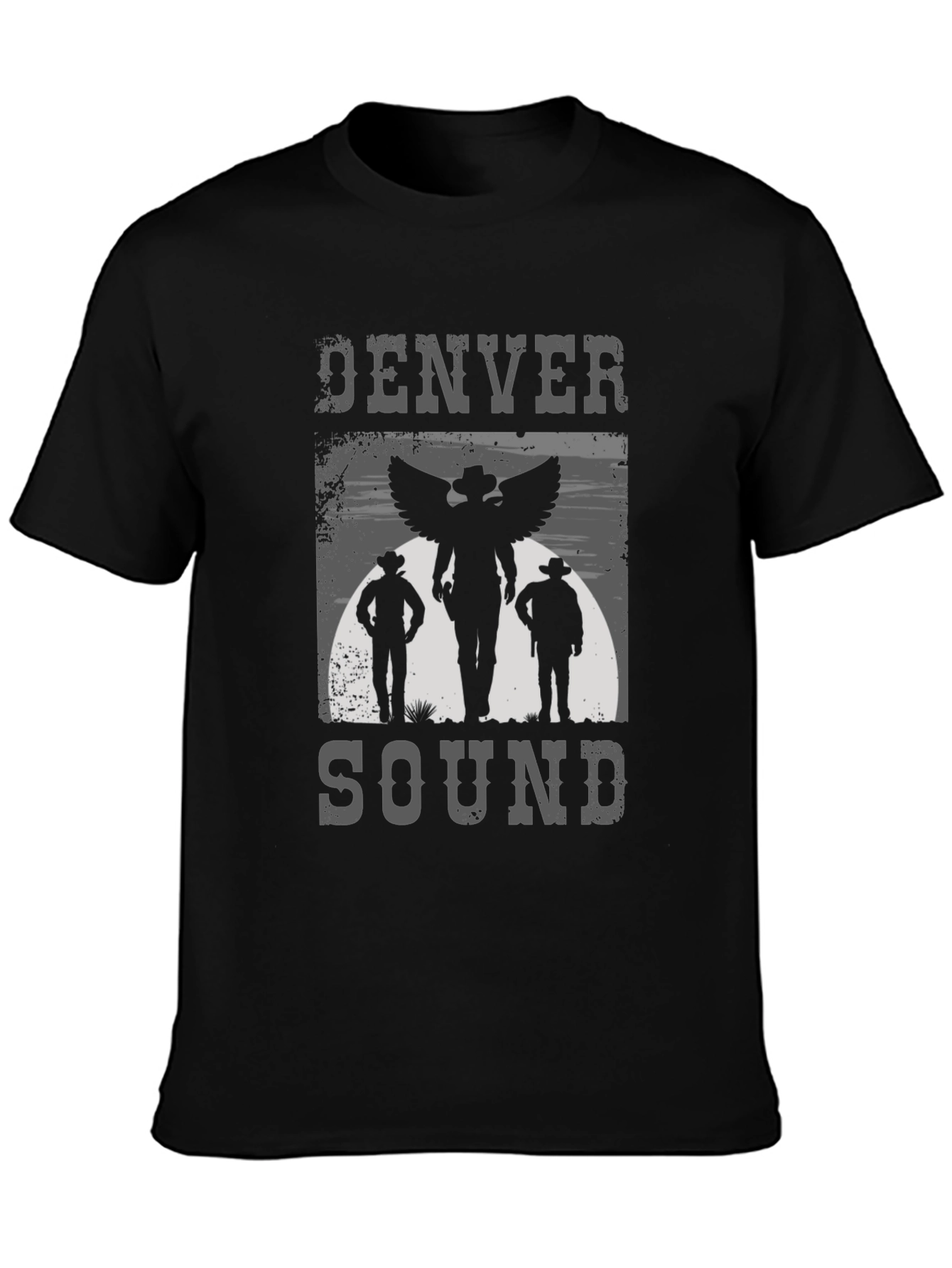 Denver Sound T-Shirt Western Winged Cowboy Graphic Tee