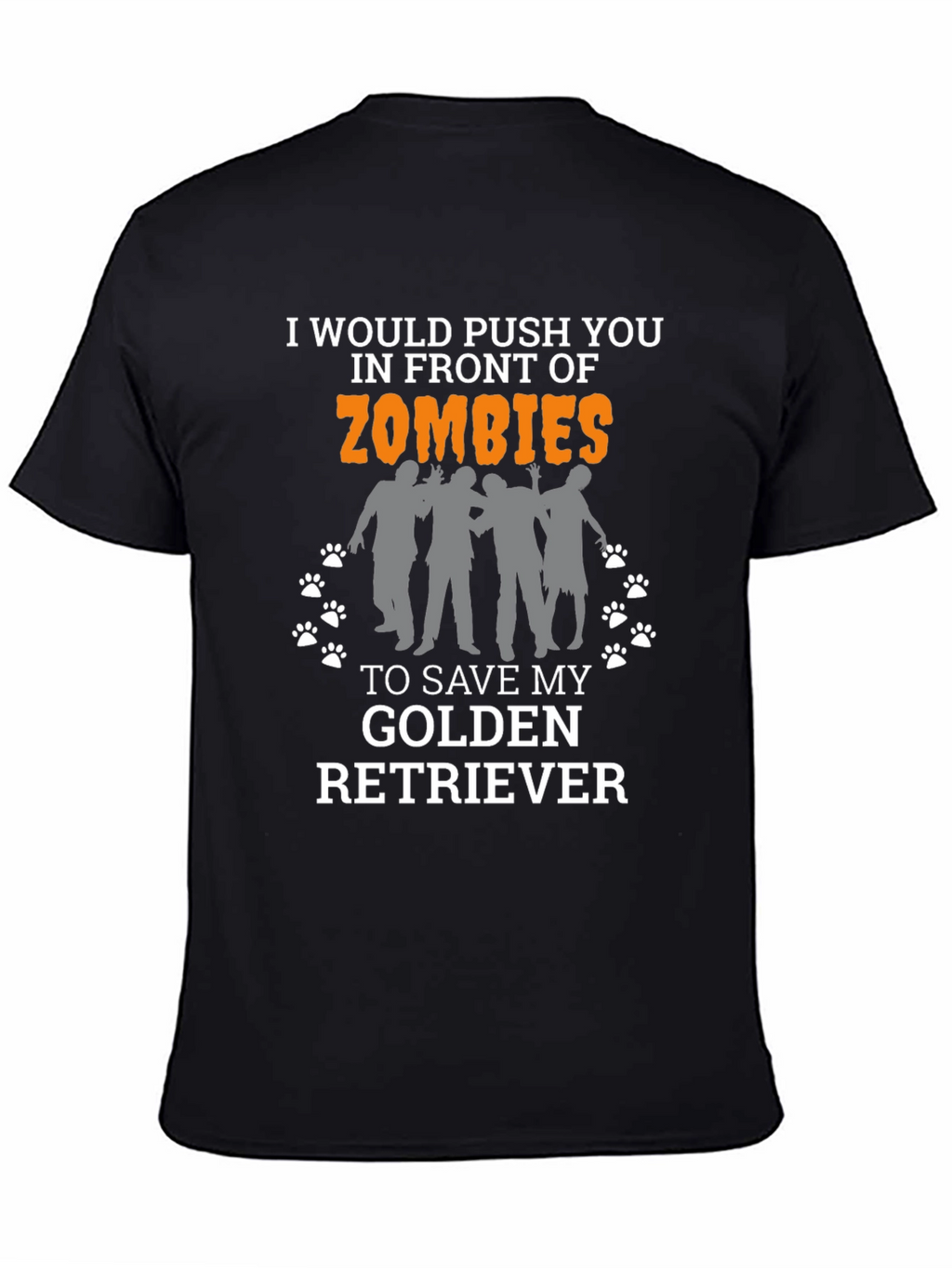 Zombie Golden Retriever Mens Graphic T-Shirt
