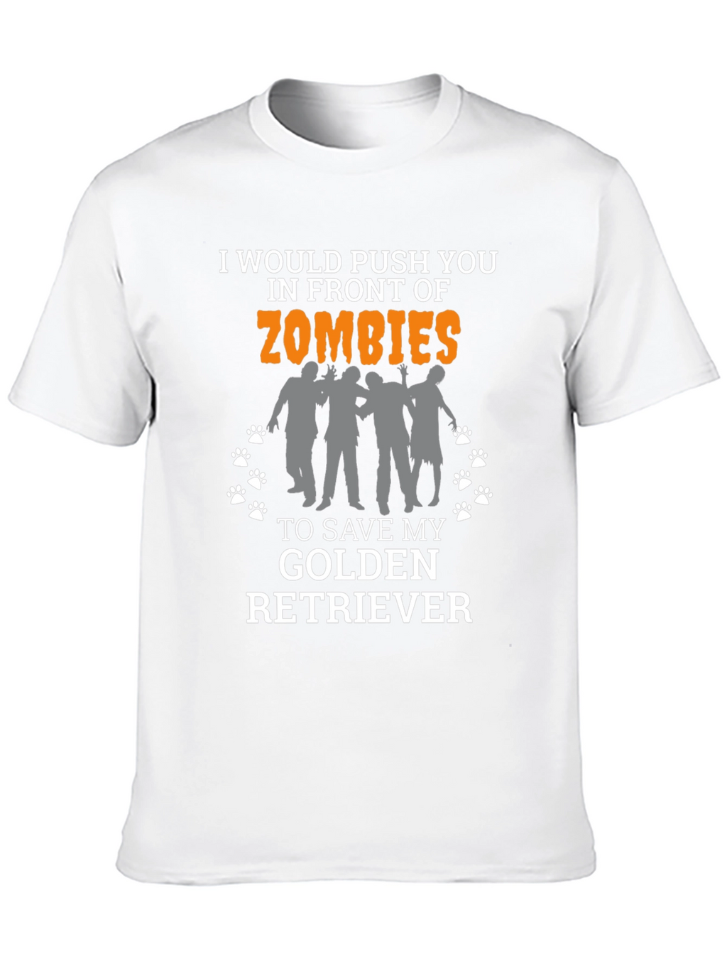 Zombie Golden Retriever Mens Graphic T-Shirt