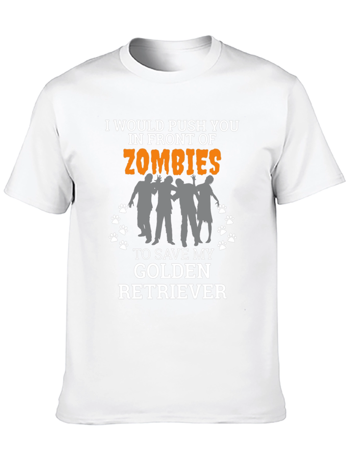 Zombie Golden Retriever Mens Graphic T-Shirt