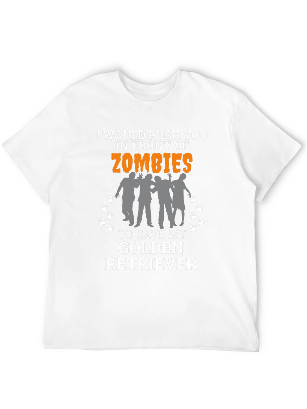 Zombie Golden Retriever Mens Graphic T-Shirt
