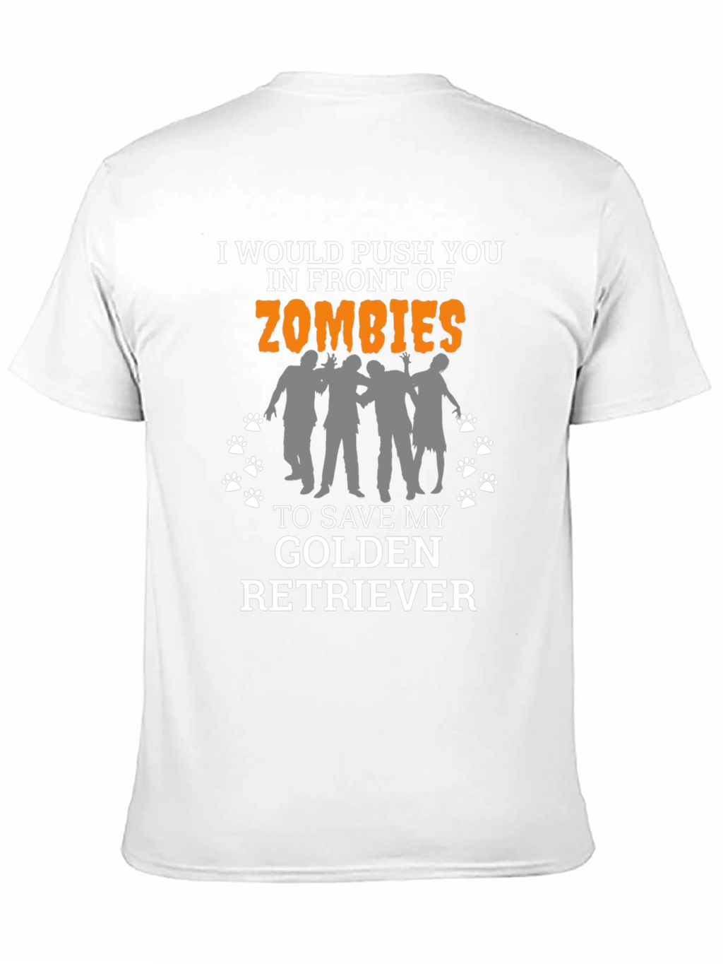Zombie Golden Retriever Mens Graphic T-Shirt