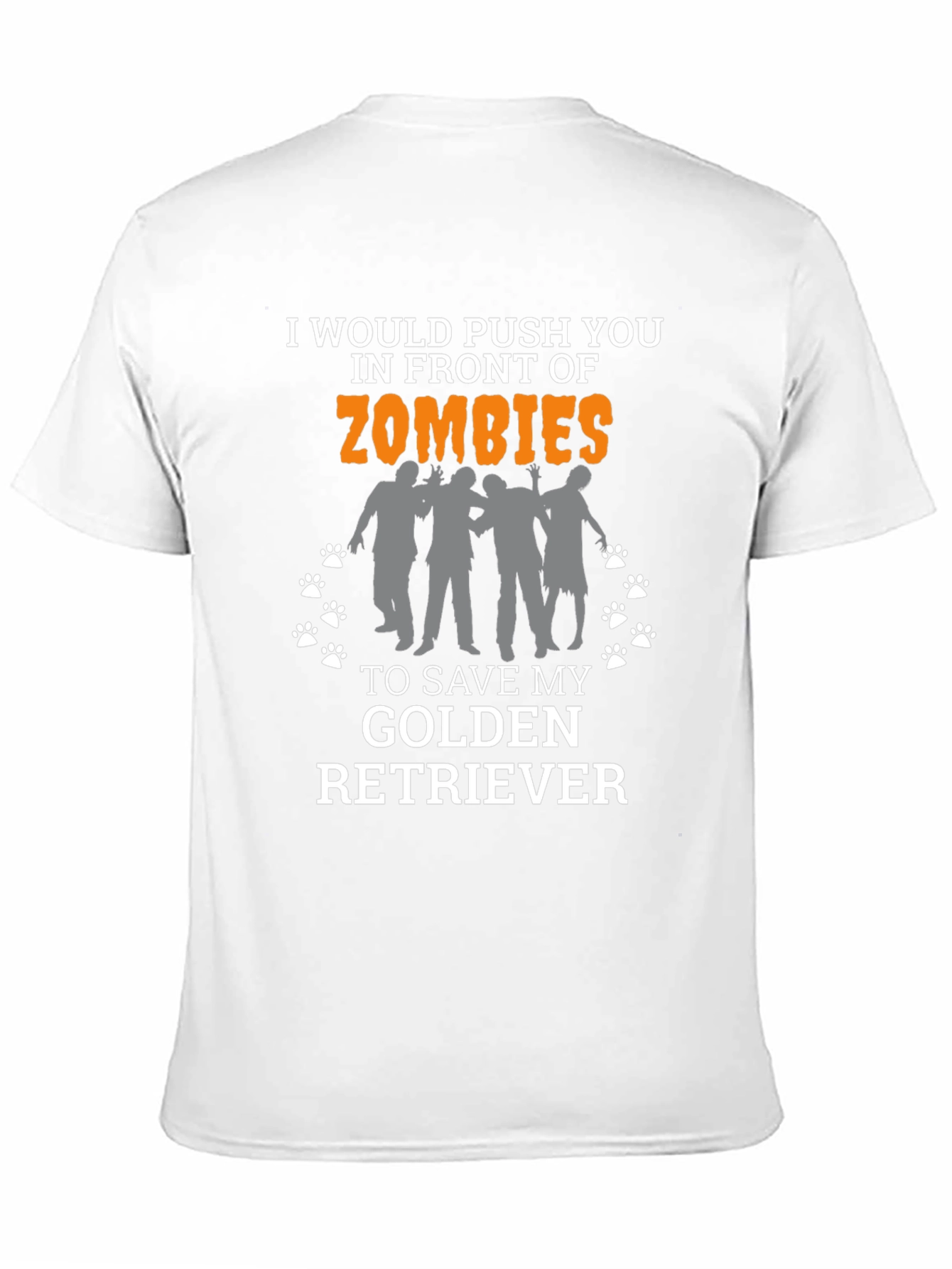 Zombie Golden Retriever Mens Graphic T-Shirt
