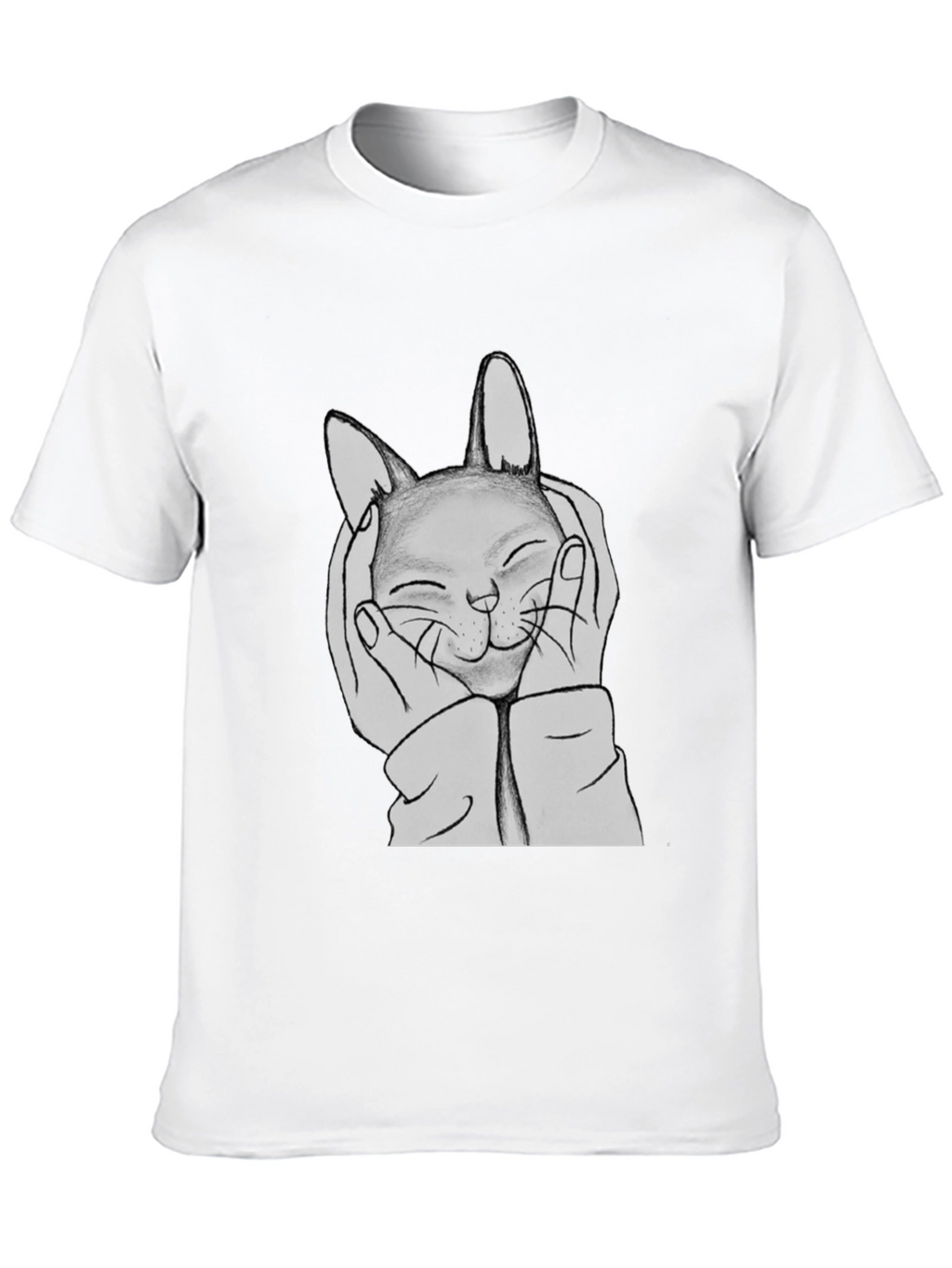 Cute Cat Hands Black Graphic Tee
