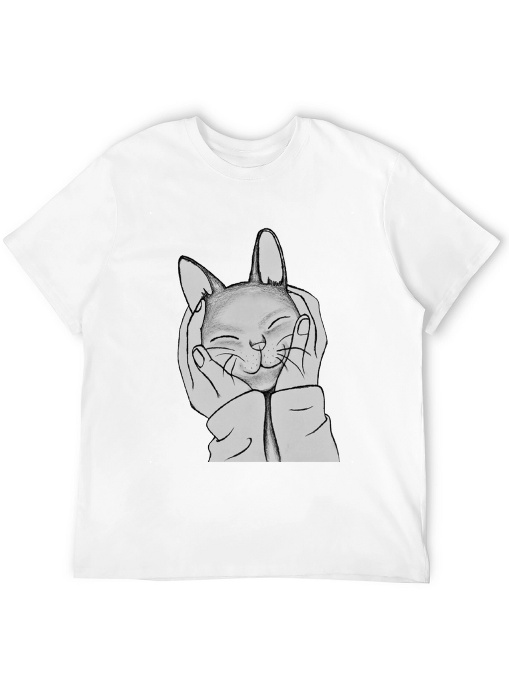 Cute Cat Hands Black Graphic Tee