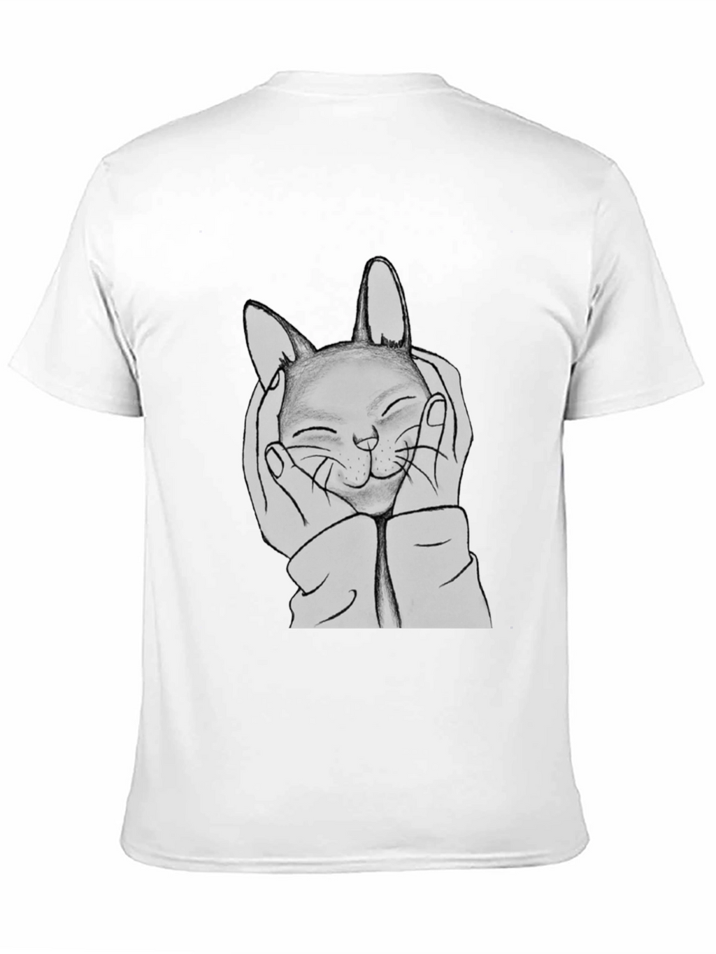 Cute Cat Hands Black Graphic Tee
