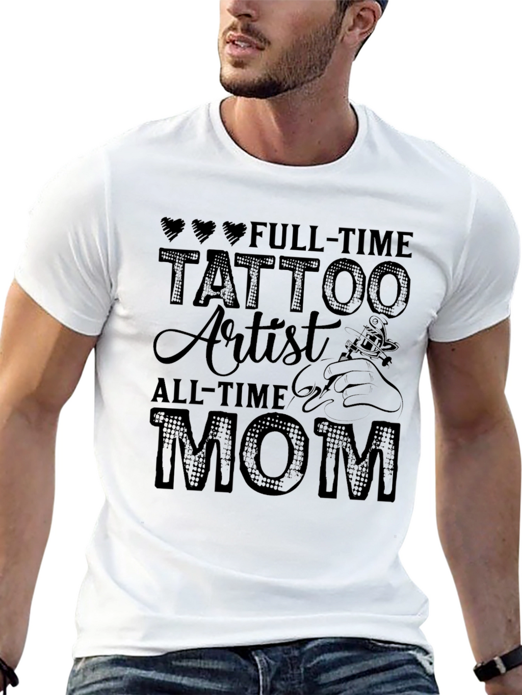 Full-Time Tattoo Artist All-Time Mom T-Shirt