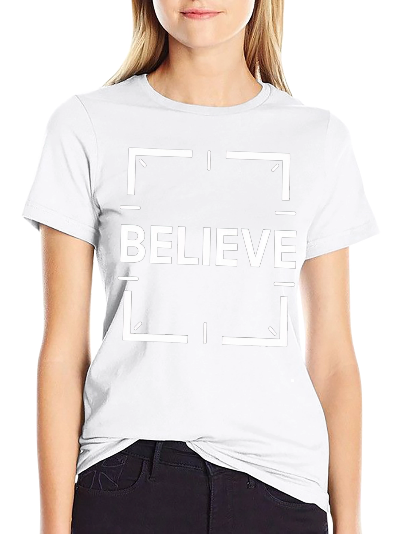 Believe Graphic Tee - Black Cotton T-Shirt