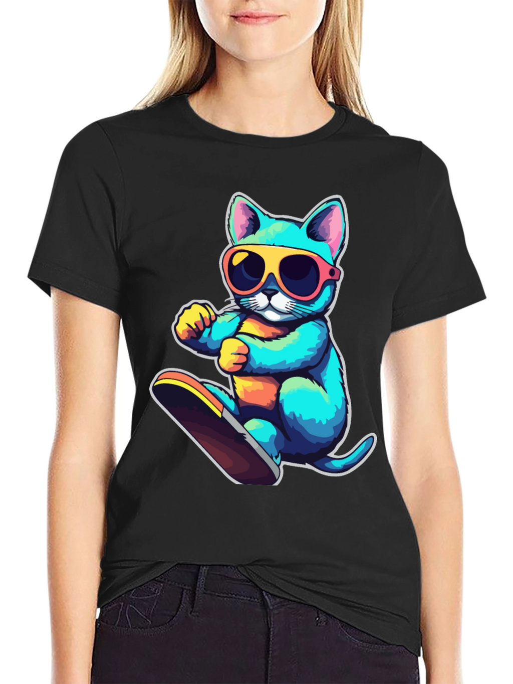 Cool Cat Skateboard T-Shirt