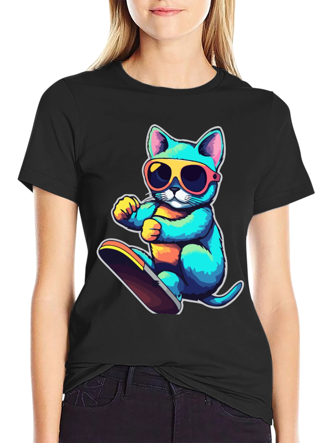 Cool Cat Skateboard T-Shirt
