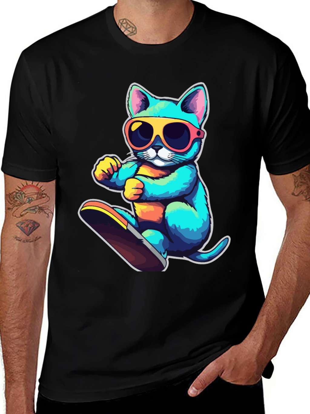 Cool Cat Skateboard T-Shirt