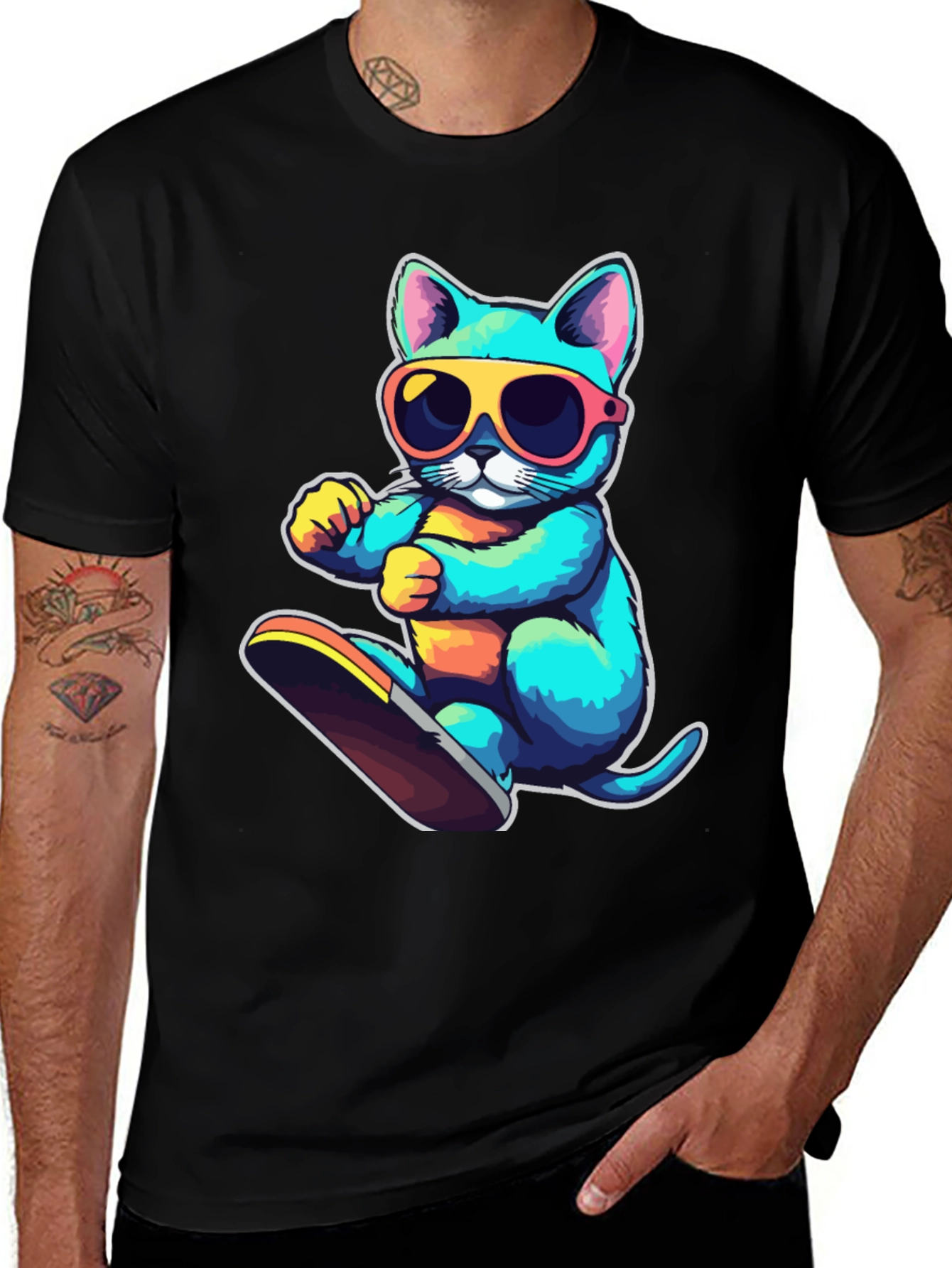 Cool Cat Skateboard T-Shirt