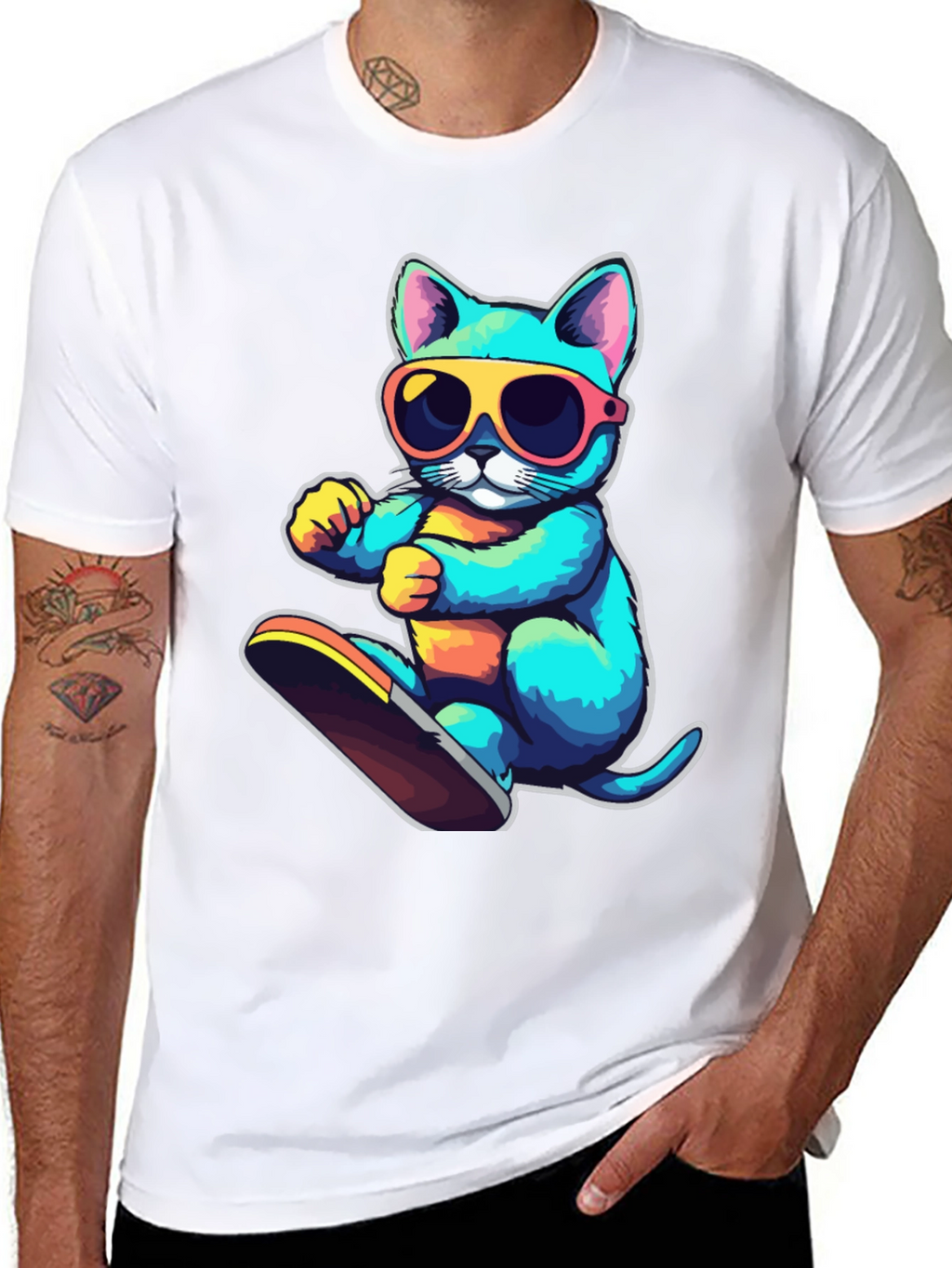 Cool Cat Skateboard T-Shirt