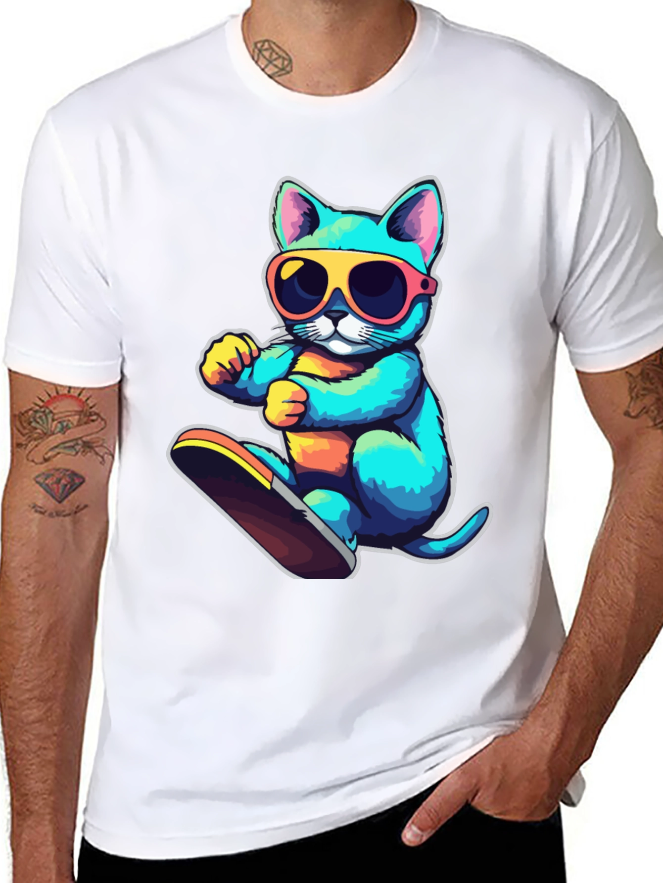 Cool Cat Skateboard T-Shirt