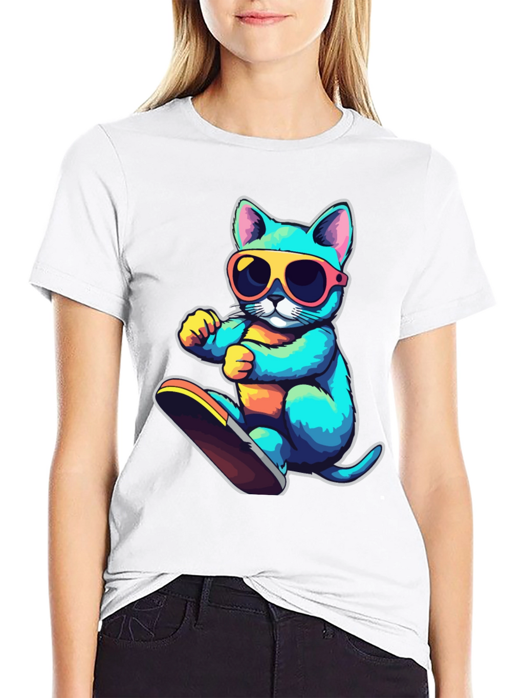 Cool Cat Skateboard T-Shirt