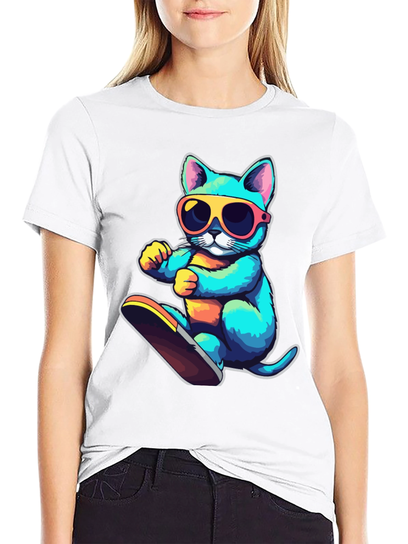 Cool Cat Skateboard T-Shirt