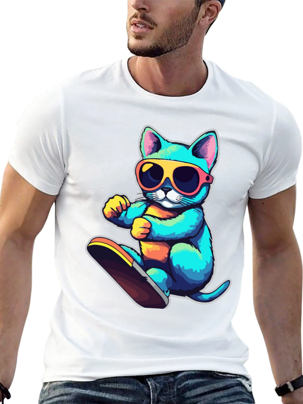 Cool Cat Skateboard T-Shirt