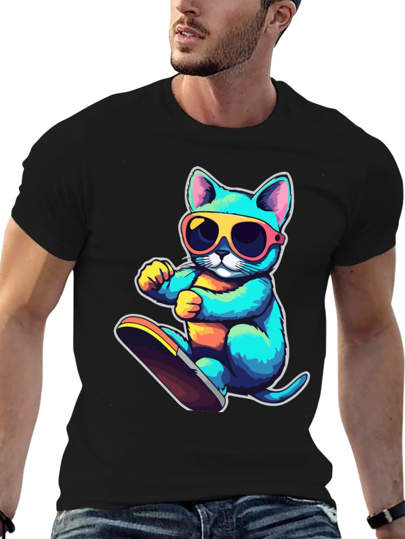 Cool Cat Skateboard T-Shirt