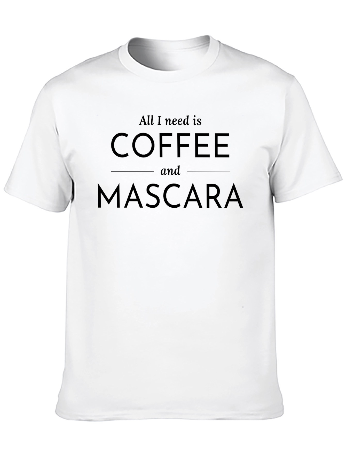 Coffee and Mascara Graphic Tee - Stylish Comfort