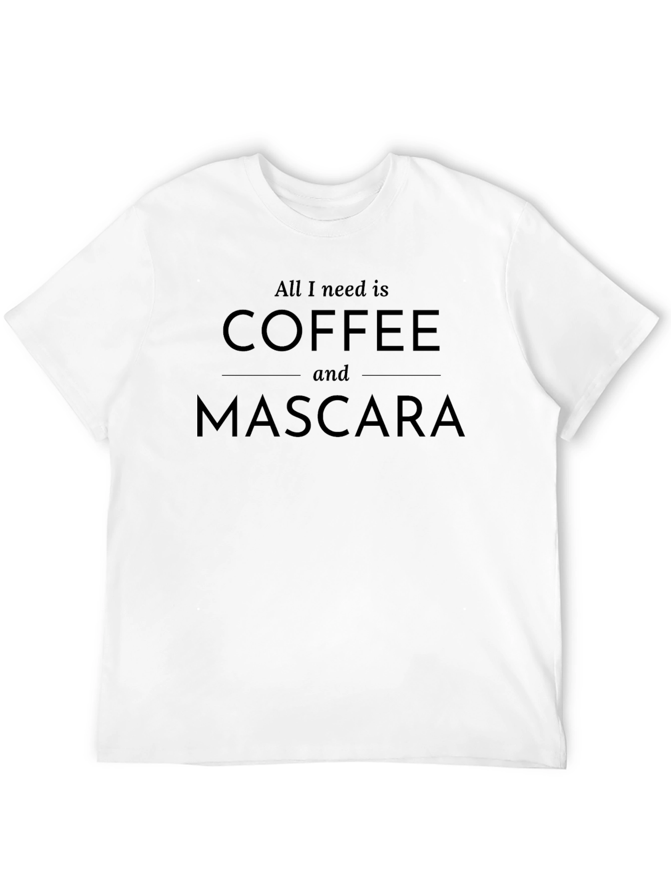 Coffee and Mascara Graphic Tee - Stylish Comfort
