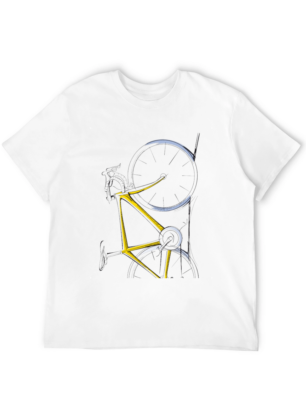 Abstract Bicycle Graphic Tee - Mens Black T-Shirt