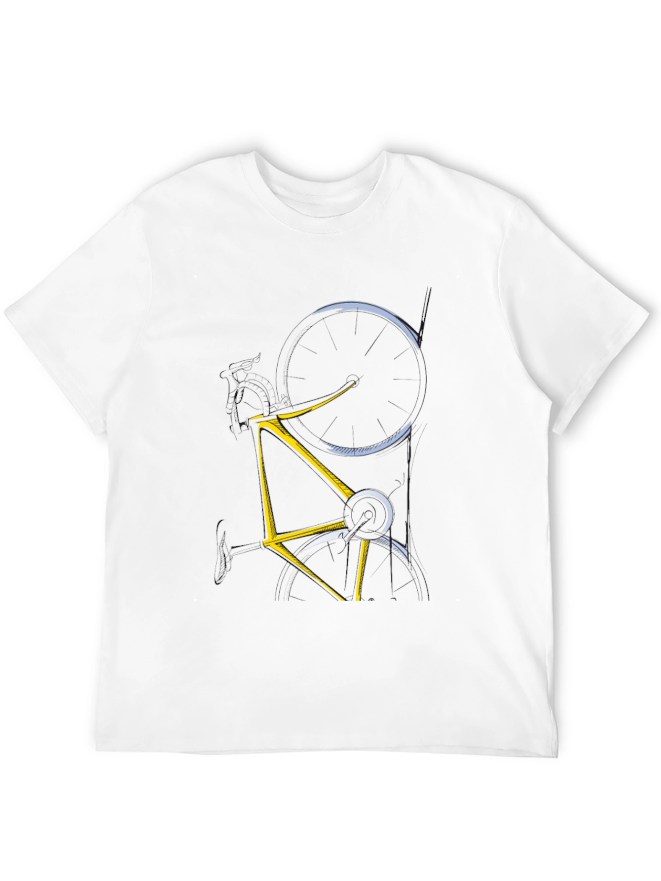 Abstract Bicycle Graphic Tee - Mens Black T-Shirt