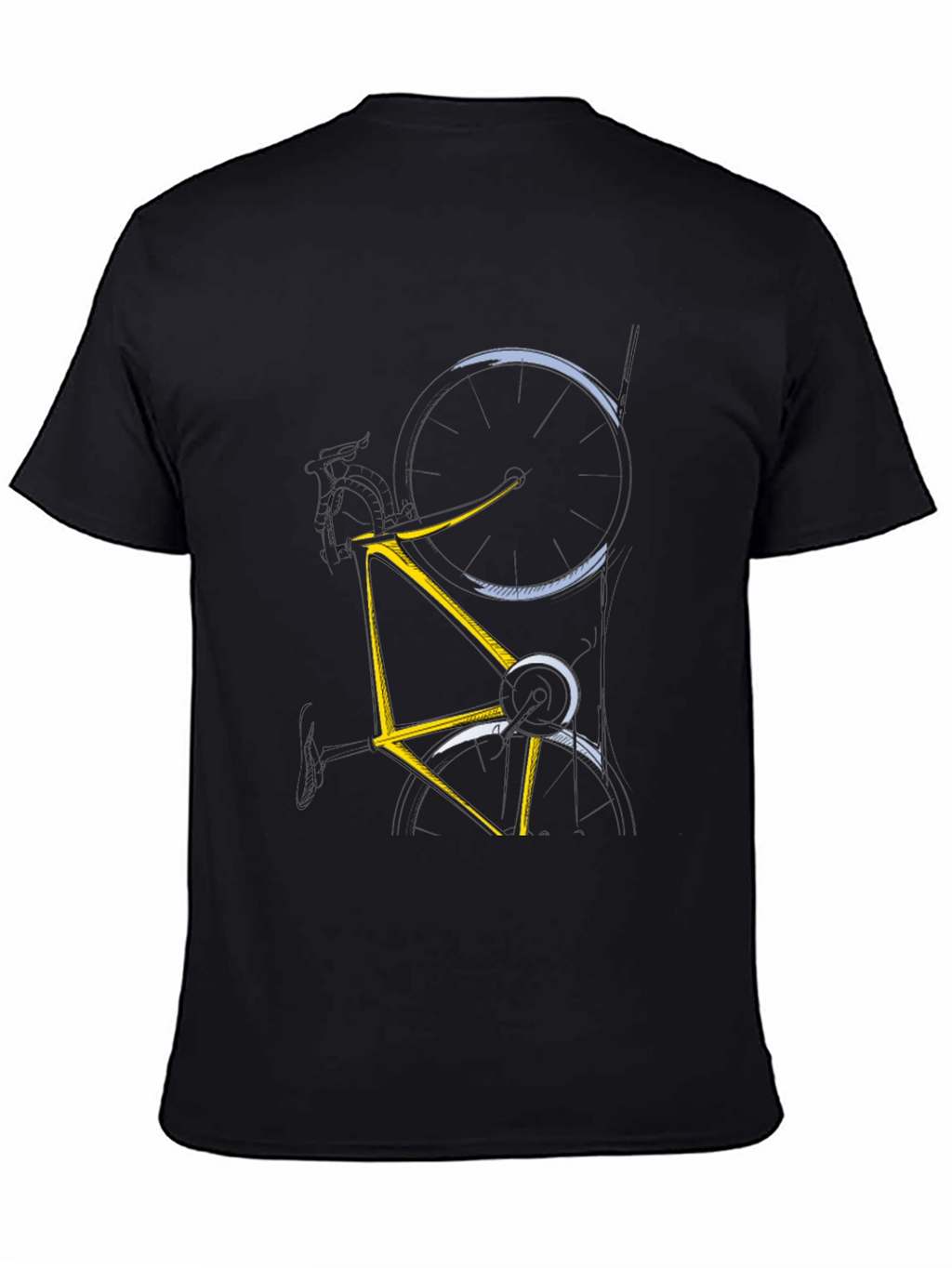 Abstract Bicycle Graphic Tee - Mens Black T-Shirt