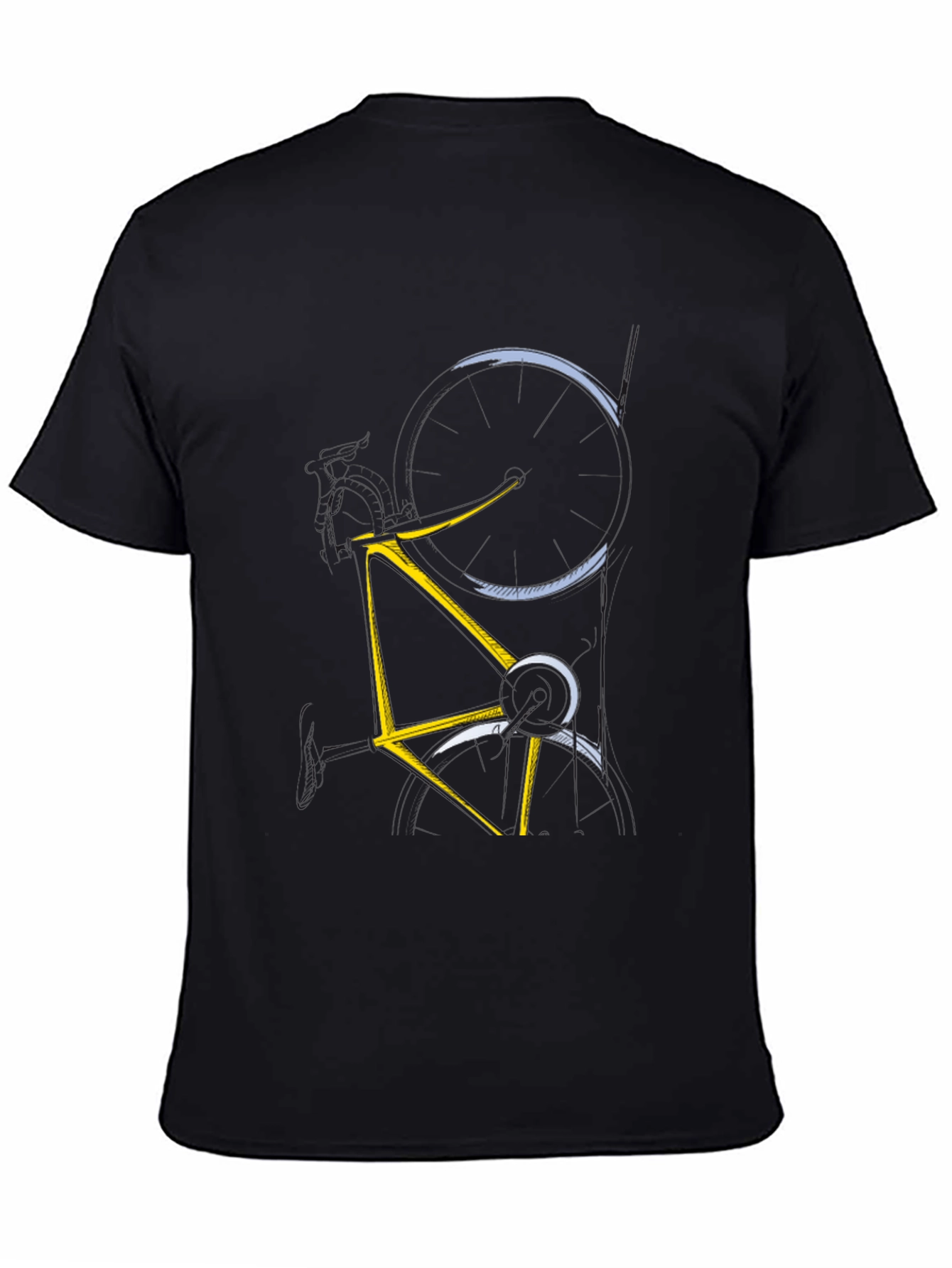 Abstract Bicycle Graphic Tee - Mens Black T-Shirt