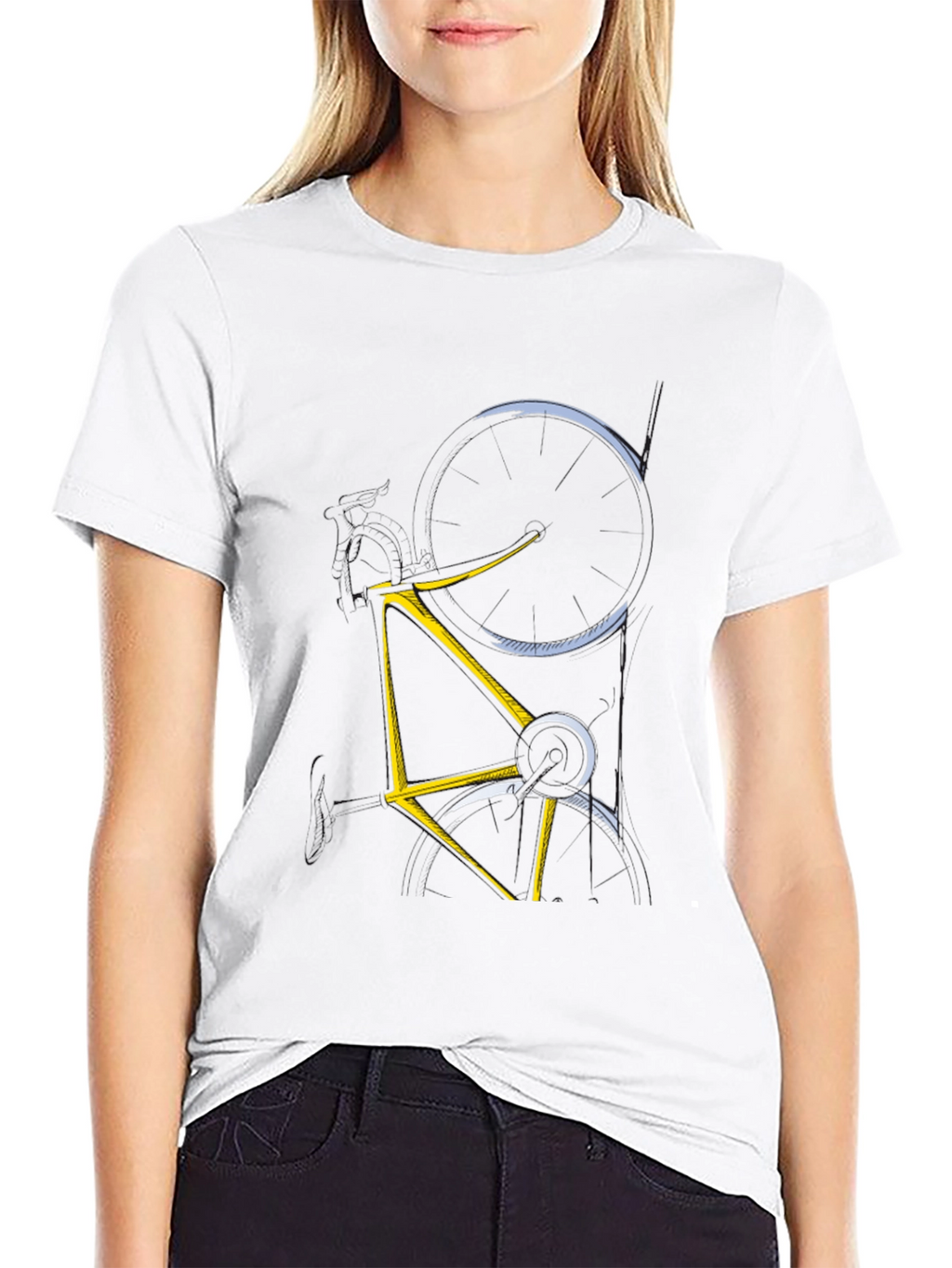 Abstract Bicycle Graphic Tee - Mens Black T-Shirt