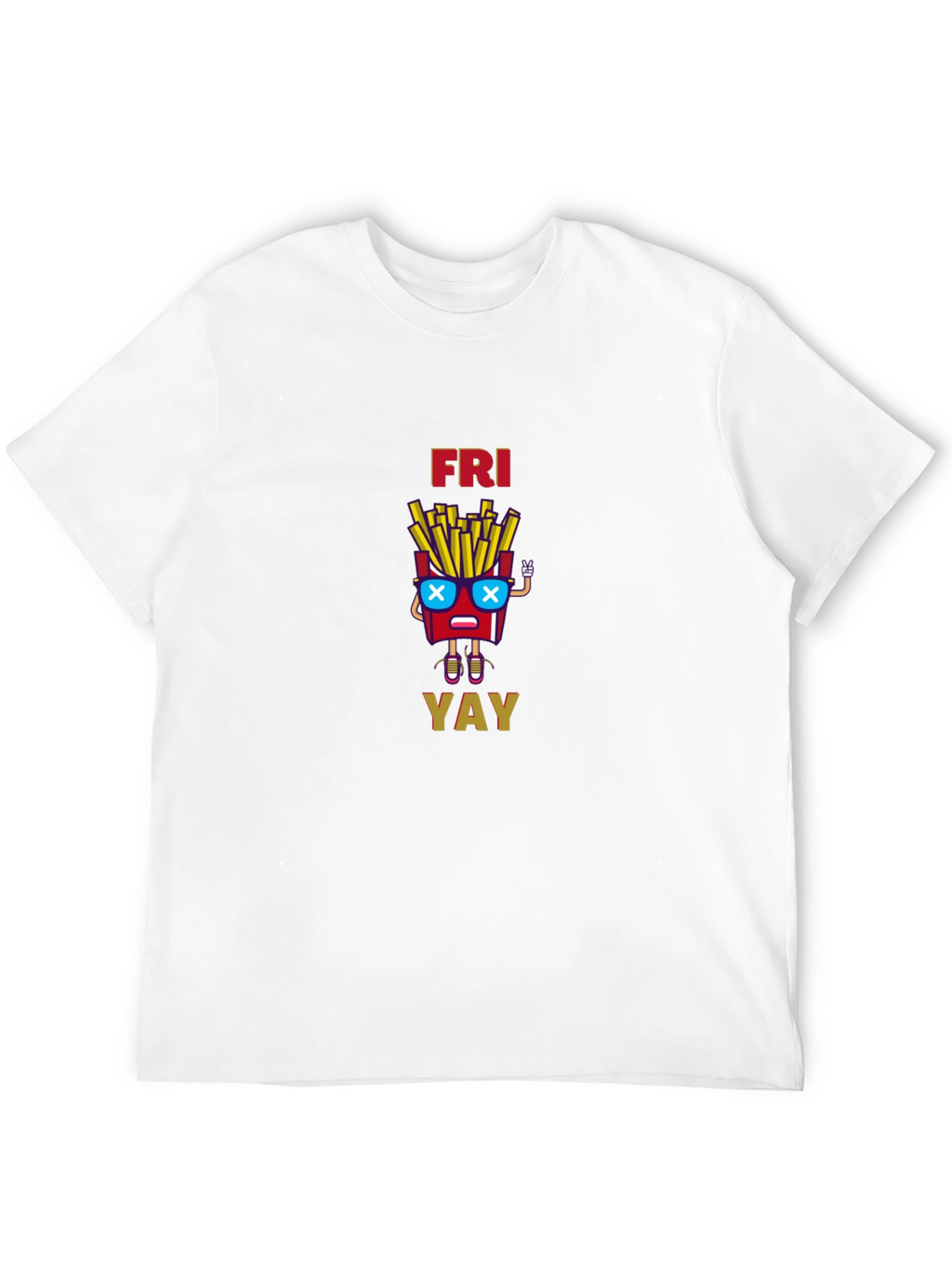 Fun Friday Fries Graphic Tee - Unisex Black T-Shirt