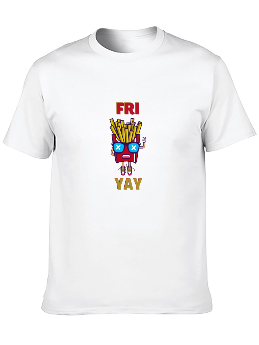 Fun Friday Fries Graphic Tee - Unisex Black T-Shirt