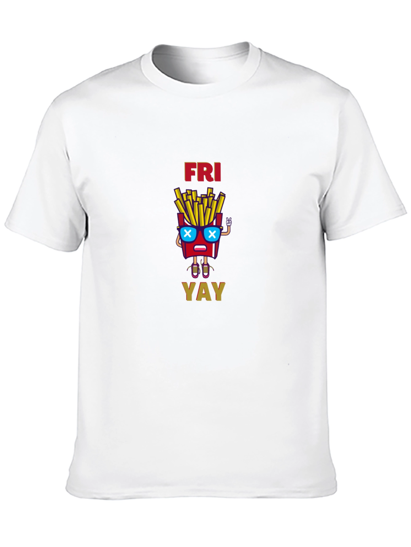 Fun Friday Fries Graphic Tee - Unisex Black T-Shirt