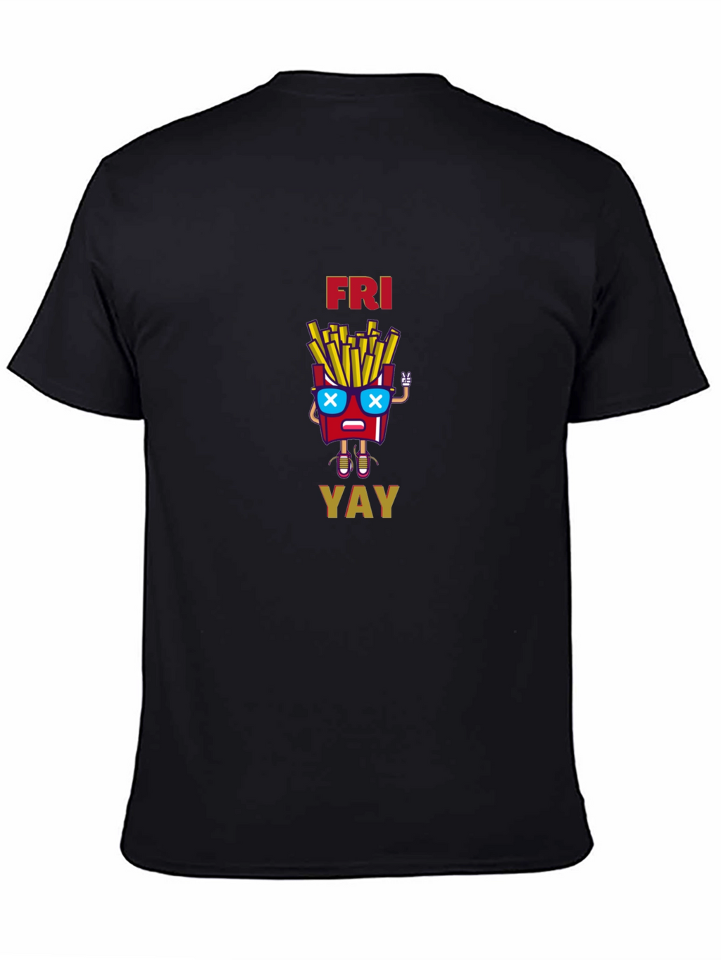 Fun Friday Fries Graphic Tee - Unisex Black T-Shirt