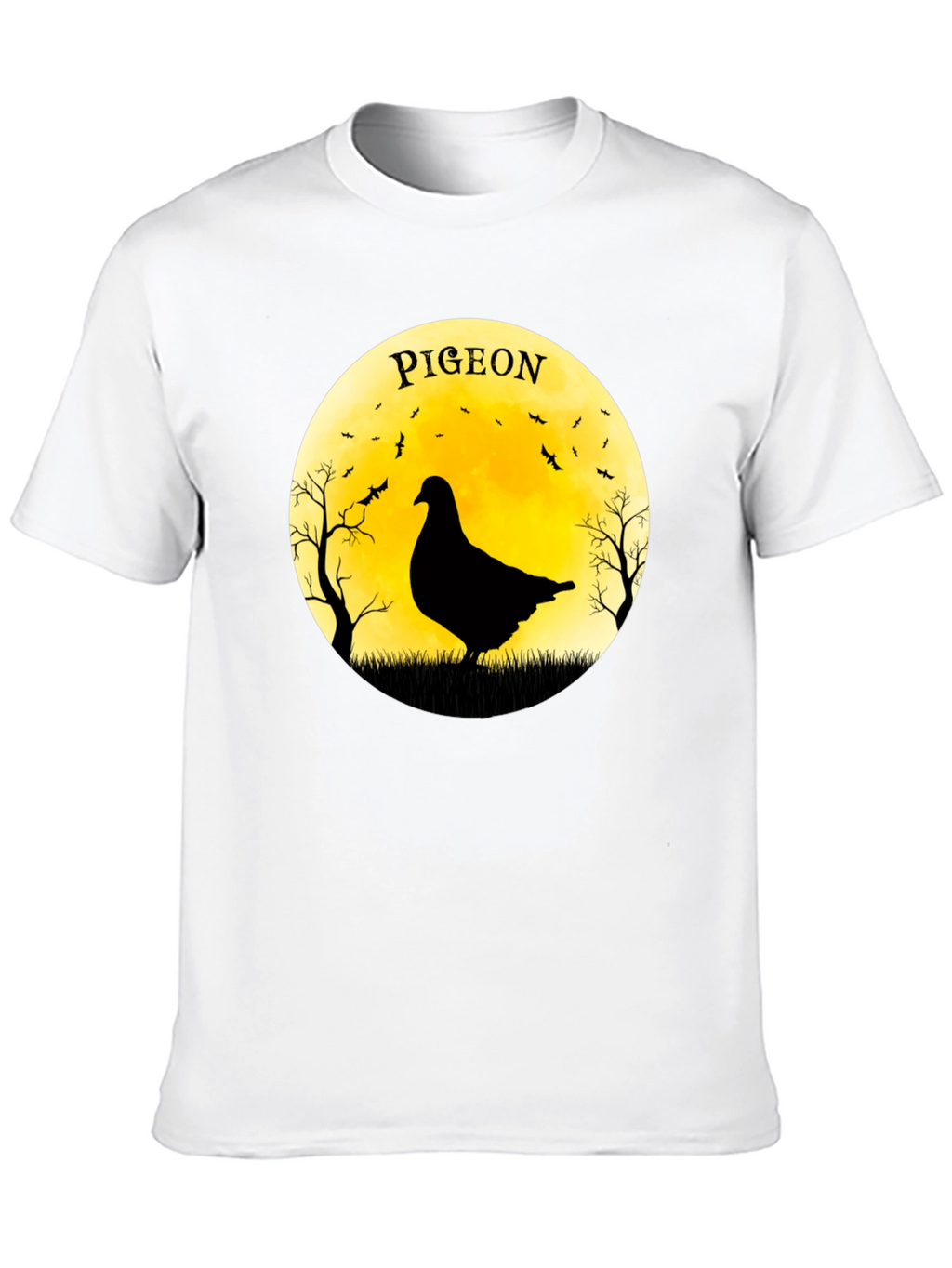 Pigeon Moon T-Shirt - Spooky Bird Design
