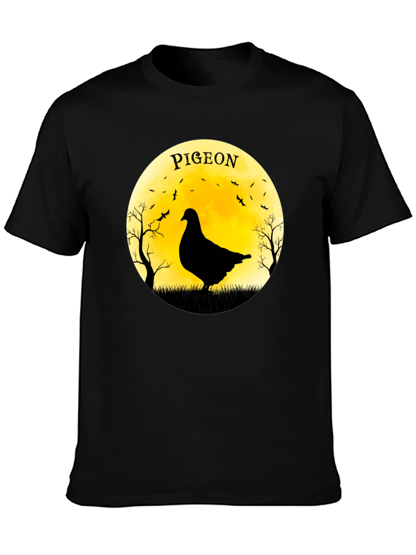 Pigeon Moon T-Shirt - Spooky Bird Design