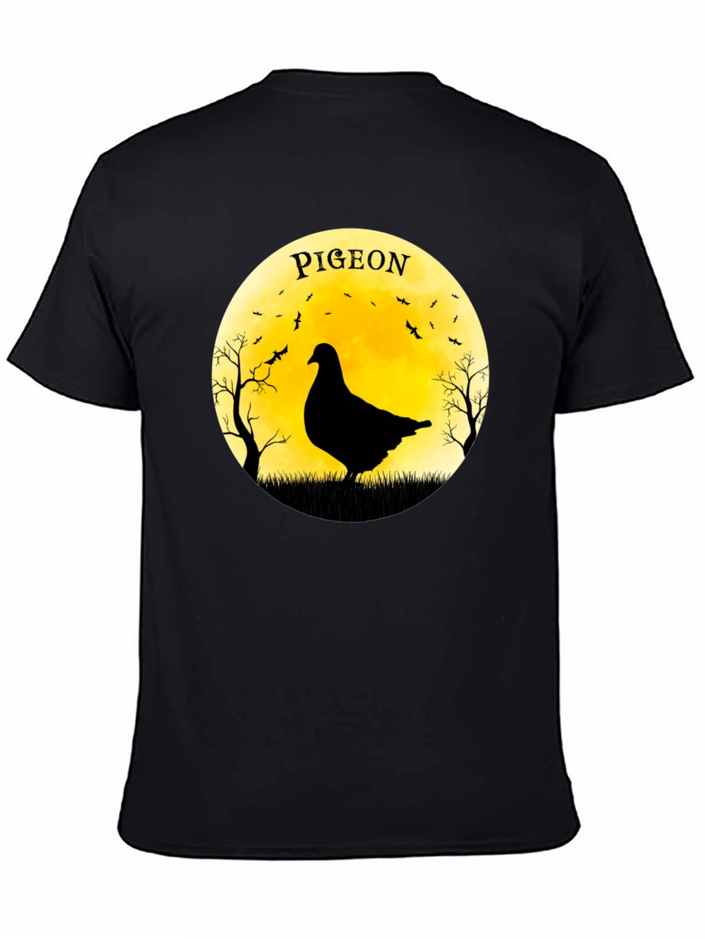 Pigeon Moon T-Shirt - Spooky Bird Design