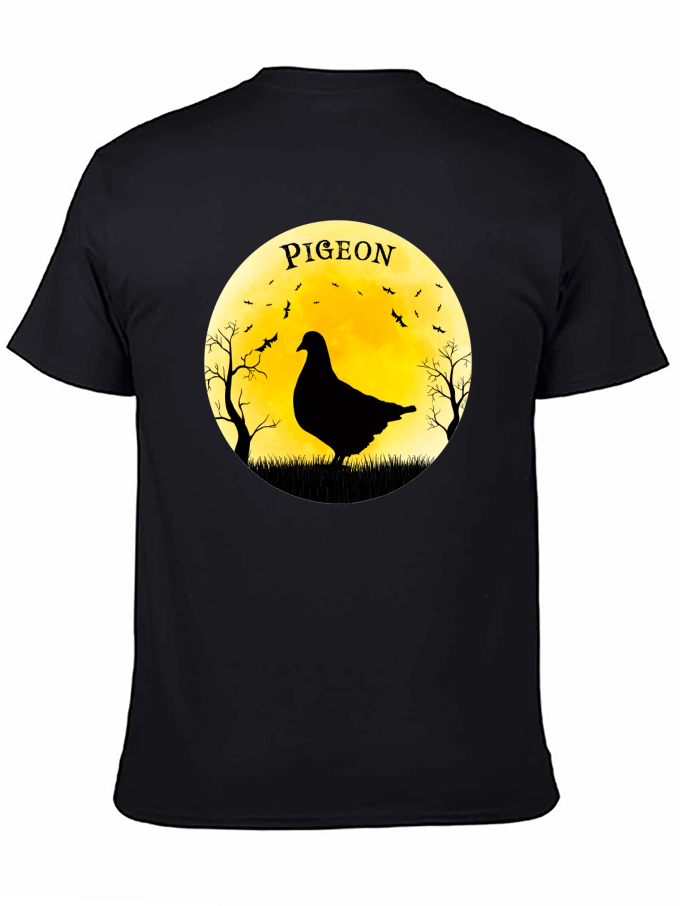 Pigeon Moon T-Shirt - Spooky Bird Design