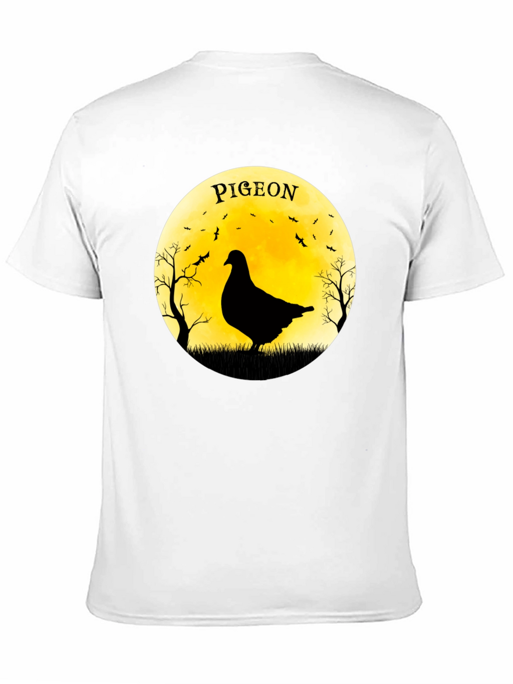 Pigeon Moon T-Shirt - Spooky Bird Design