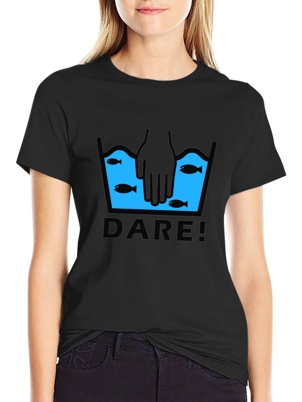 Dare Fish T-Shirt - Novelty Graphic Tee