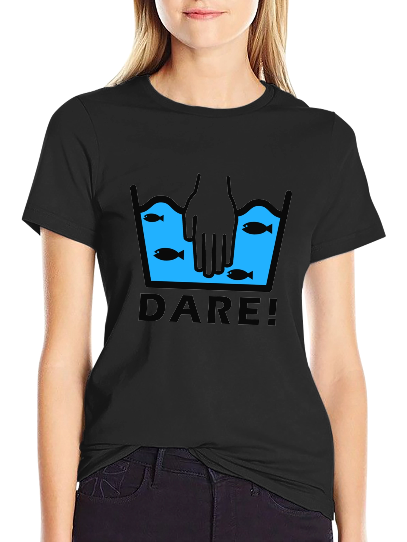 Dare Fish T-Shirt - Novelty Graphic Tee