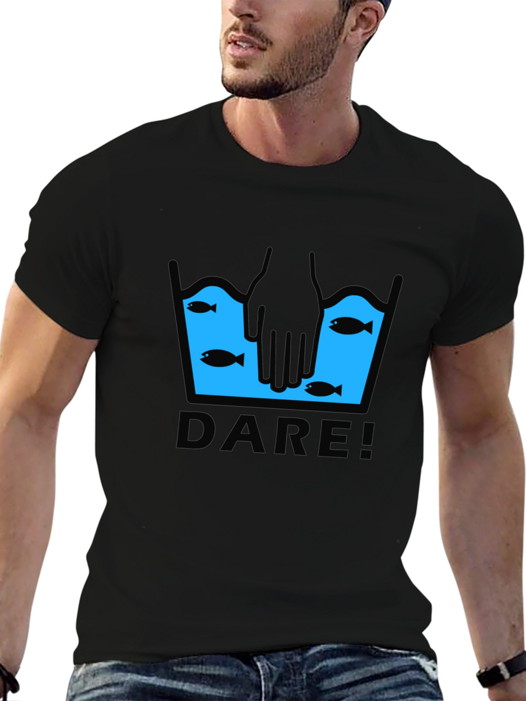 Dare Fish T-Shirt - Novelty Graphic Tee