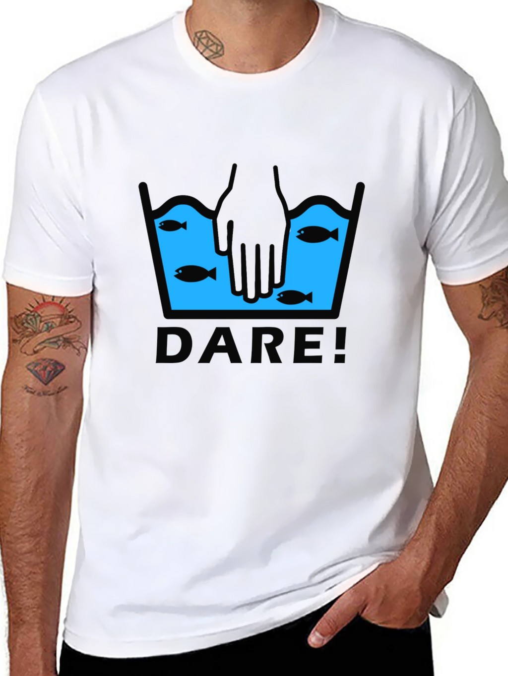 Dare Fish T-Shirt - Novelty Graphic Tee