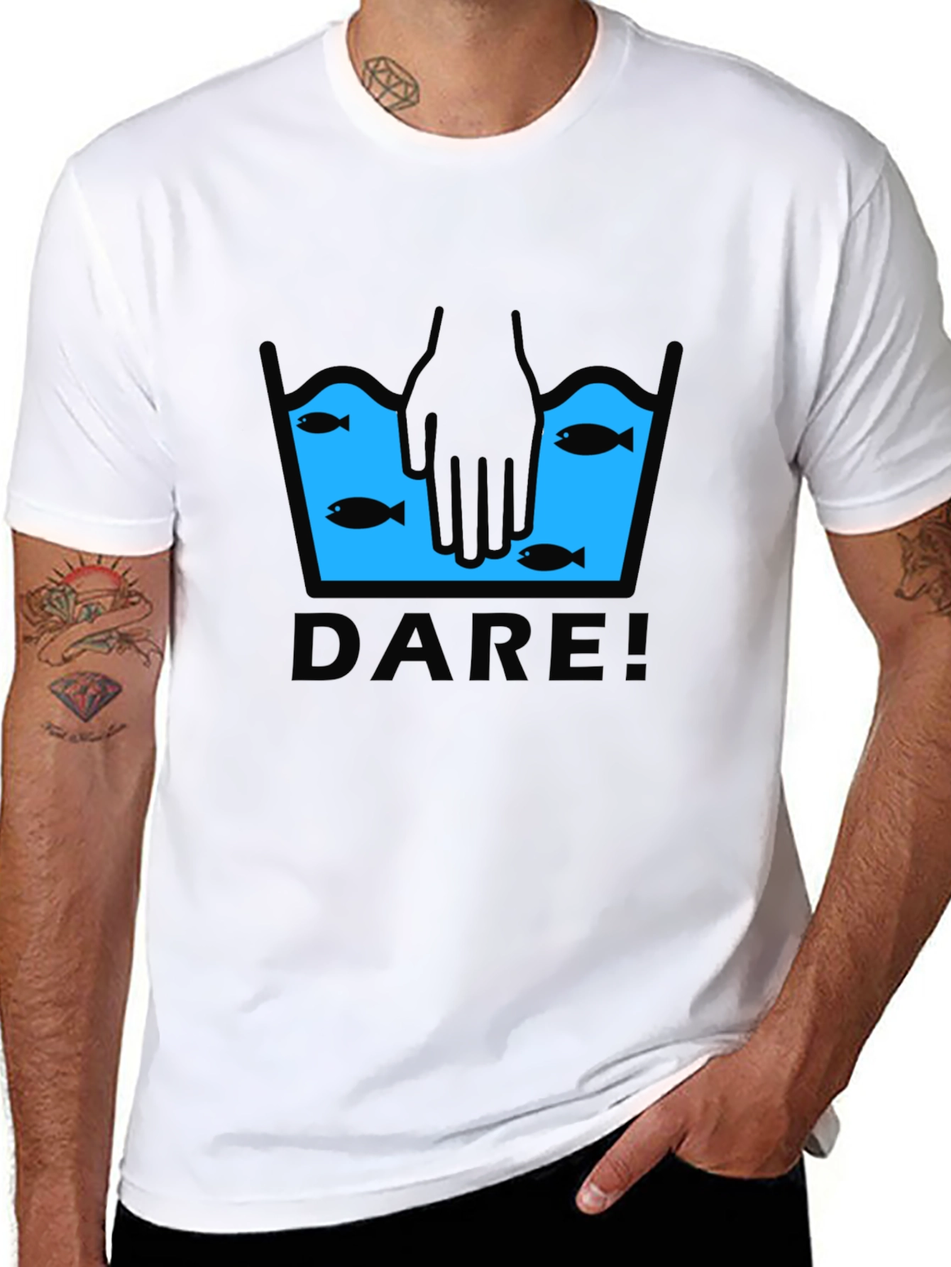 Dare Fish T-Shirt - Novelty Graphic Tee