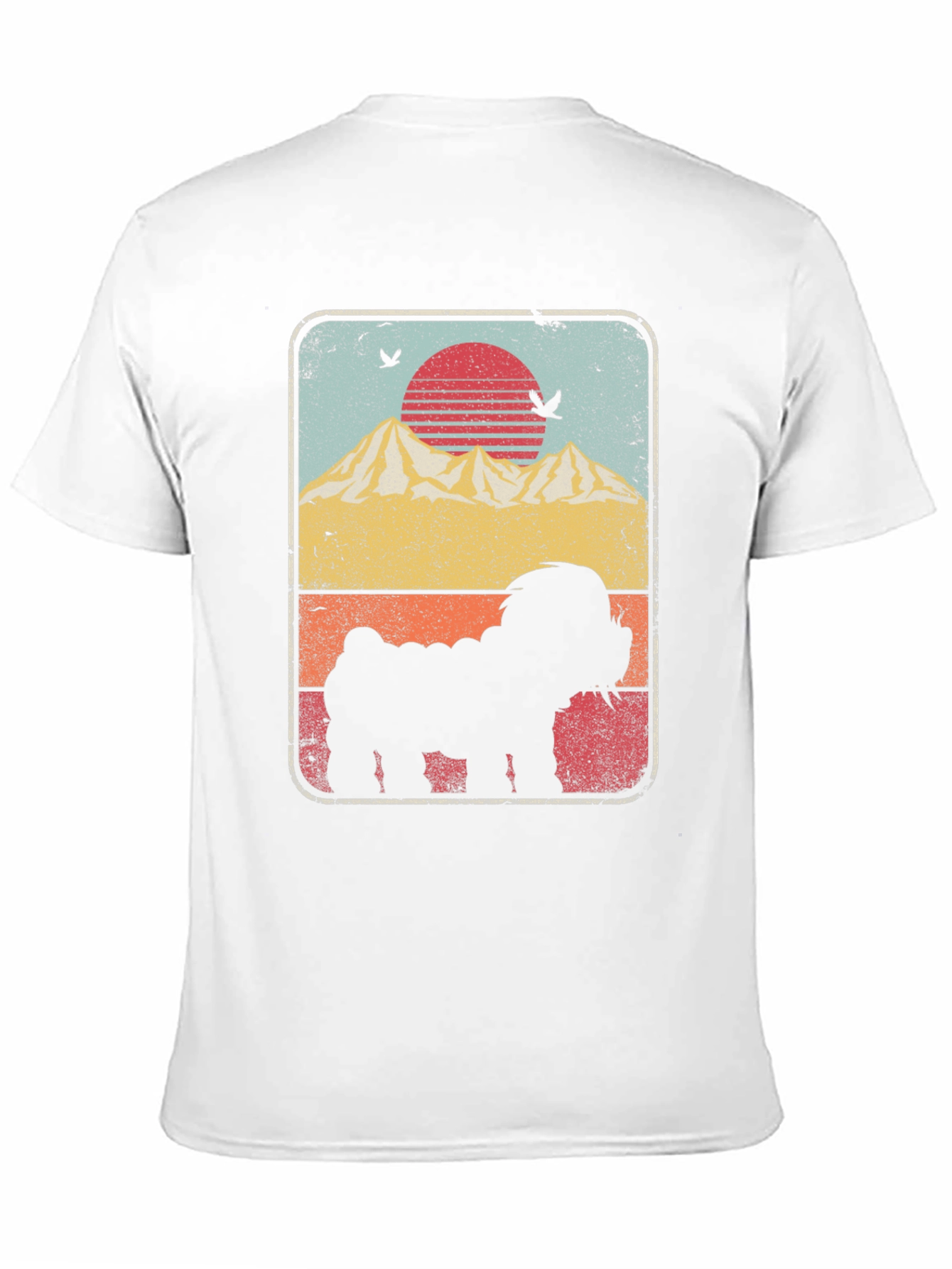 Sunset Dog Silhouette Graphic Tee