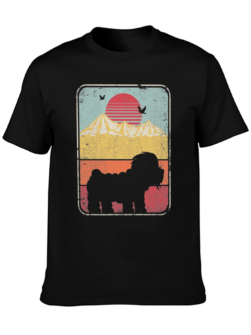 Sunset Dog Silhouette Graphic Tee