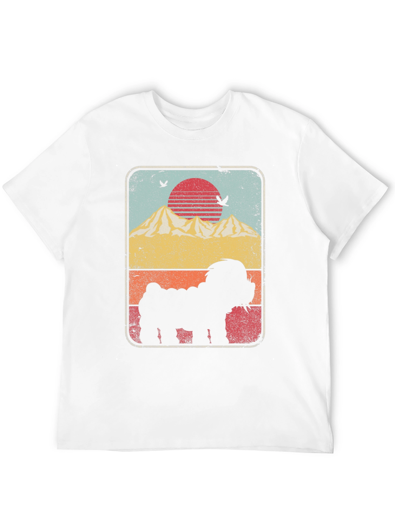 Sunset Dog Silhouette Graphic Tee