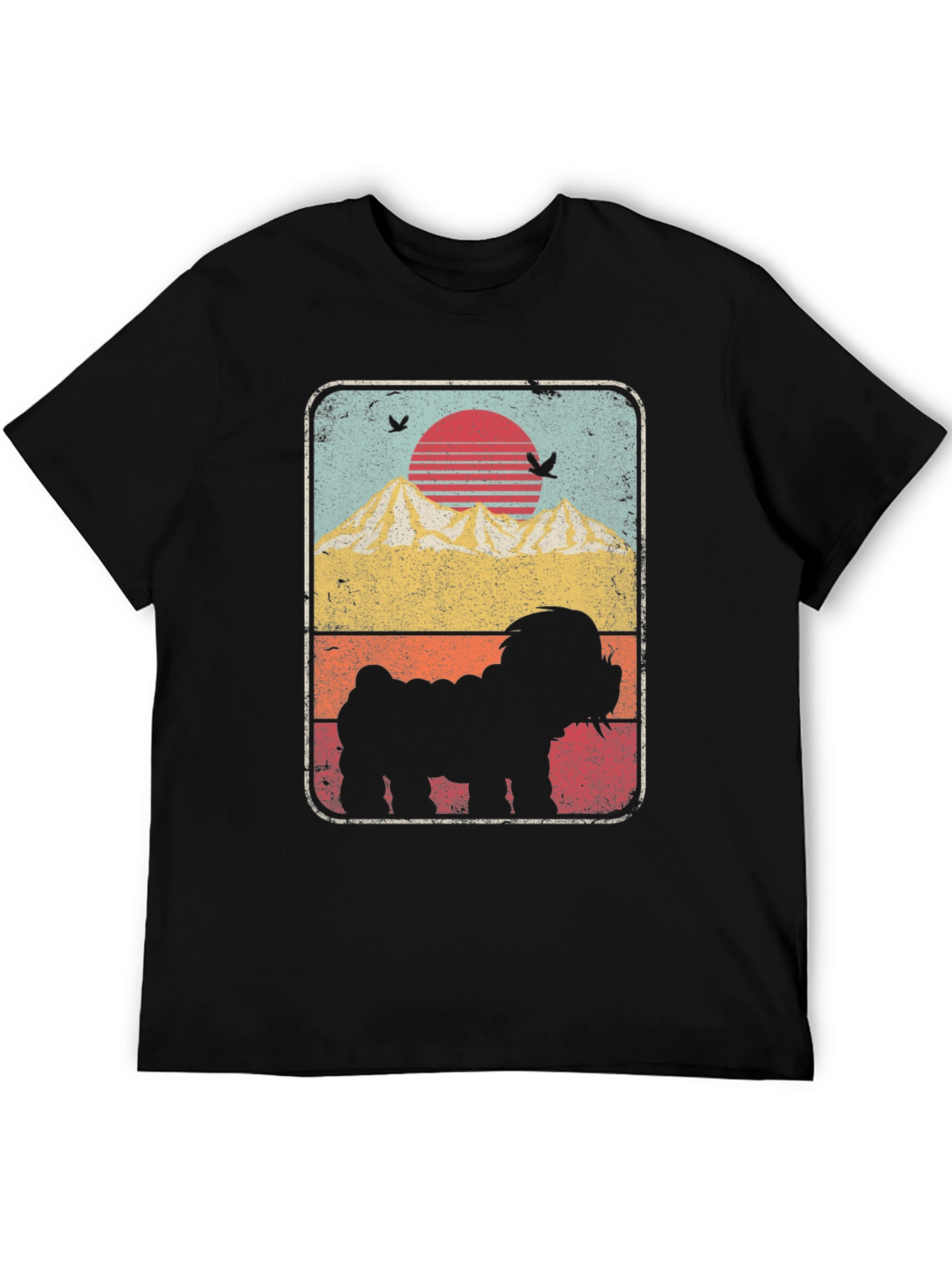Sunset Dog Silhouette Graphic Tee