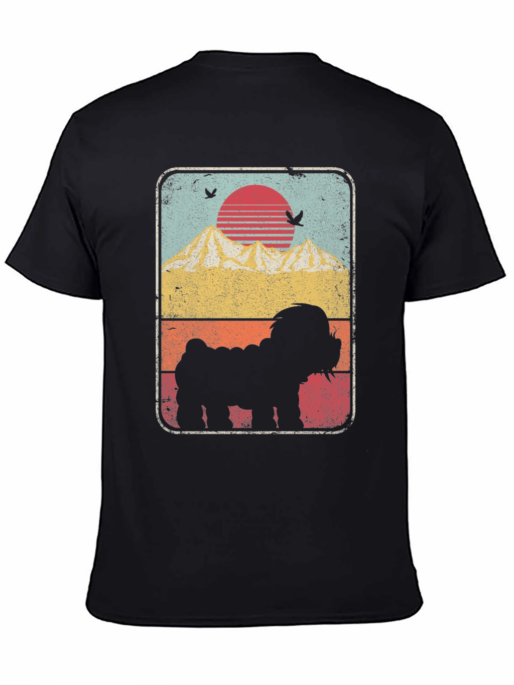 Sunset Dog Silhouette Graphic Tee