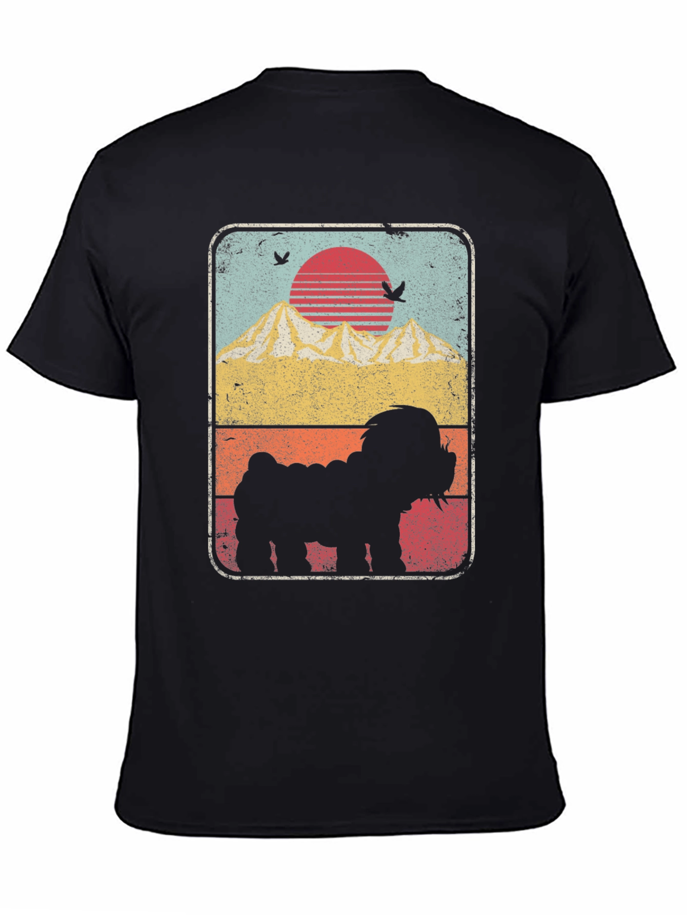 Sunset Dog Silhouette Graphic Tee