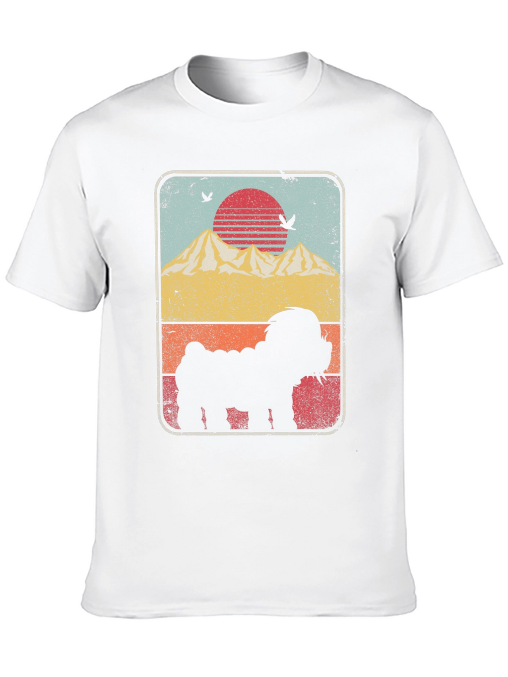 Sunset Dog Silhouette Graphic Tee